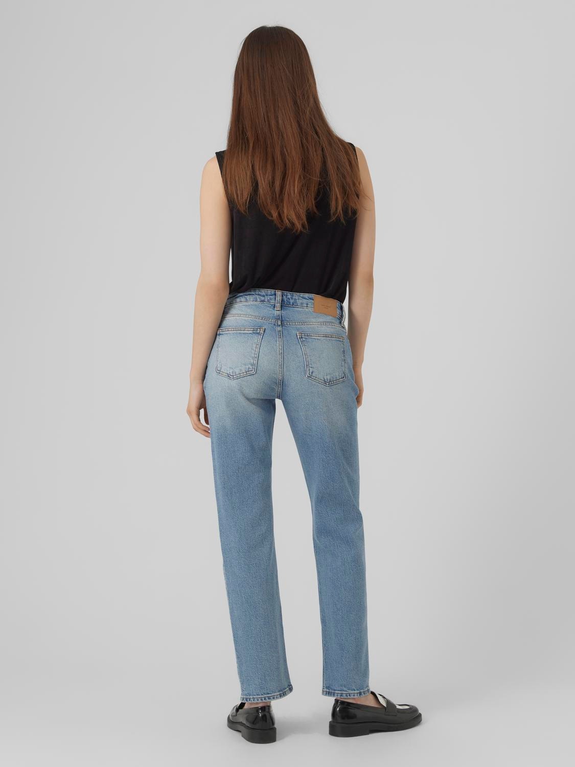 Vero Moda VMCAMERON Låg midja Rak passform Jeans -Light Blue Denim - 10306054