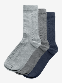 Vero Moda VMMILLY 3er-pack Socken -Light Grey Melange - 10306056
