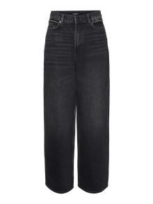 Vero Moda VMTAYLOR Vita media Baggy Fit Jeans -Black Denim - 10306152