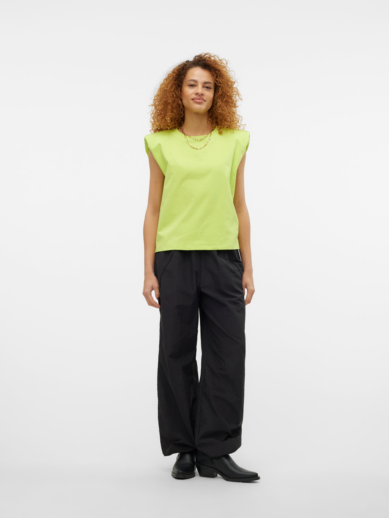 Vero Moda SOMETHINGNEW x SANDRA LAMBECK T-shirts -Sharp Green - 10306210