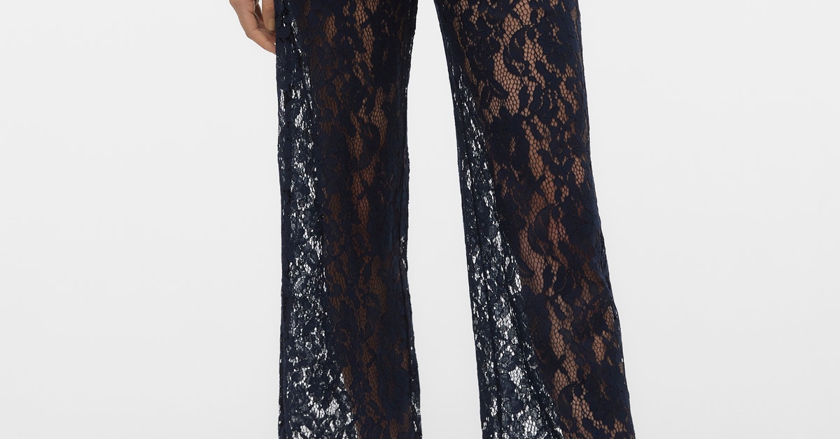 VMMILA Taille haute Pantalons | Bleu foncé | Vero Moda®