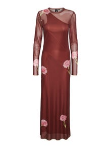 Vero Moda SOMETHINGNEW x SANDRA LAMBECK Long dress -Cherry Mahogany - 10306223