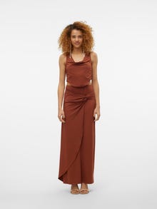 Vero Moda SOMETHINGNEW x SANDRA LAMBECK Long skirt -Cherry Mahogany - 10306228