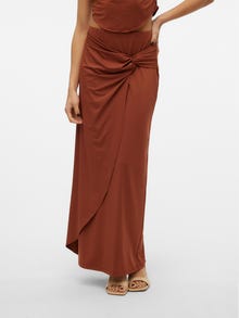 Vero Moda SOMETHINGNEW x SANDRA LAMBECK Long Skirt -Cherry Mahogany - 10306228
