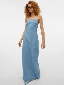 Vero Moda SOMETHINGNEW x SANDRA LAMBECK Long dress -Light Blue Denim - 10306238