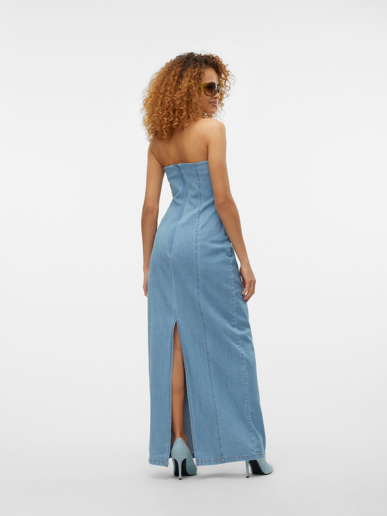 Vero Moda SOMETHINGNEW x SANDRA LAMBECK Lange jurk -Light Blue Denim - 10306238