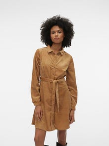 Vero Moda VMNINA Krótka sukienka -Tobacco Brown - 10306253