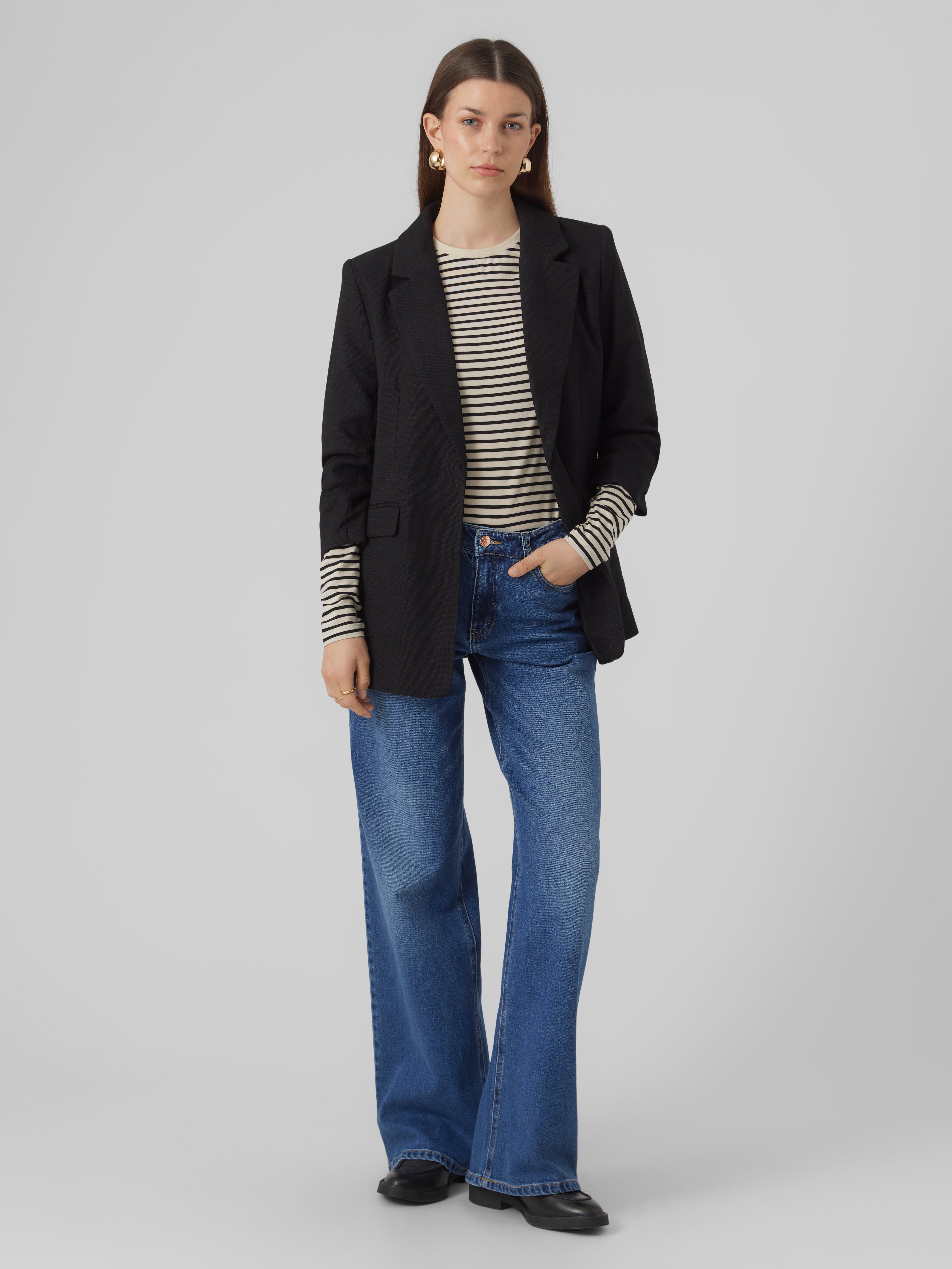 Blazer Femme VERO MODA VMFRIDA - Coupe Classique, 63% Polyester, 36% Viscose, 1% élasthanne