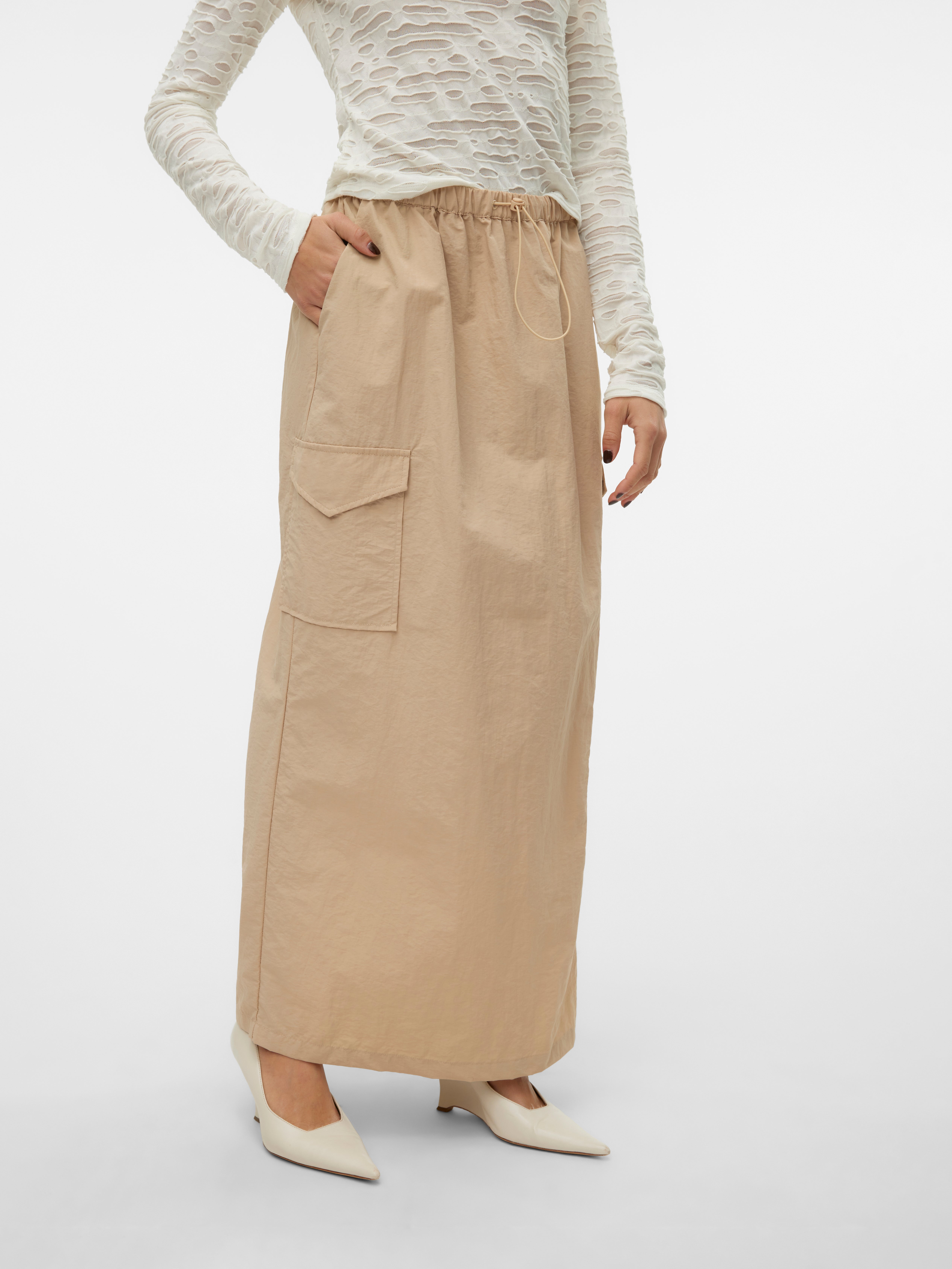 Long skirt | Light Brown | Vero Moda®