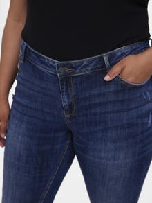 Vero Moda VMCSEVEN Średni stan Krój skinny Jeans -Dark Blue Denim - 10306607