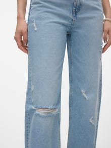 Vero Moda VMRYLEE Hohe Taille Gerade geschnitten Jeans -Light Blue Denim - 10306705