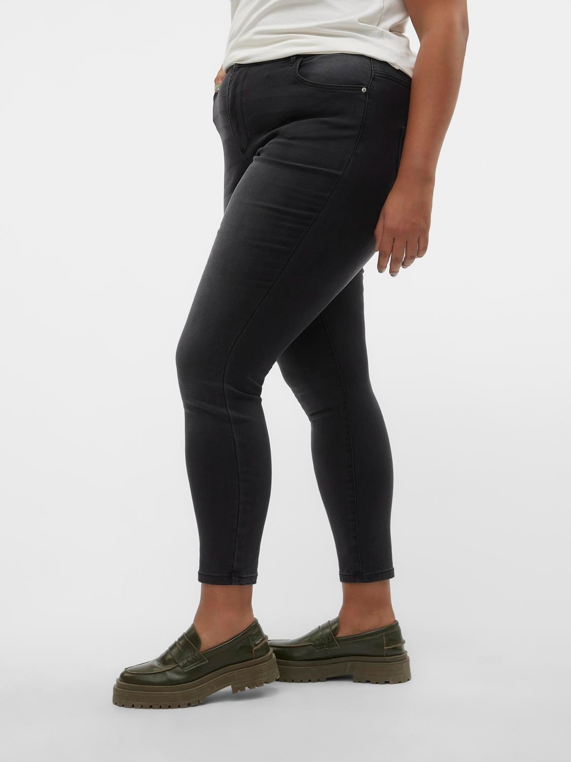 Vero Moda VMSOPHIA Hohe Taille Slim Fit Jeans -Black - 10306749