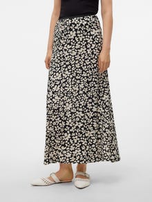 Vero Moda VMALBA Średnia talia Długa spódnica -Black - 10306800