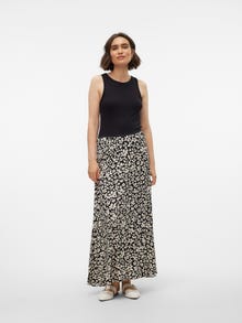 Vero Moda VMALBA Średnia talia Długa spódnica -Black - 10306800