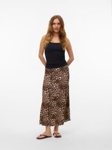 Vero Moda VMALBA Mittlere Taille Langer Rock -Sandshell - 10306800