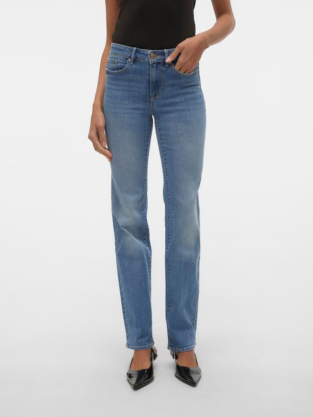 Vero Moda VMFLASH Taille moyenne Straight Fit Jeans - 10306823