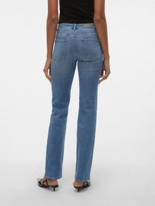 Vero Moda VMFLASH Mid rise Straight Fit Jeans -Medium Blue Denim - 10306823