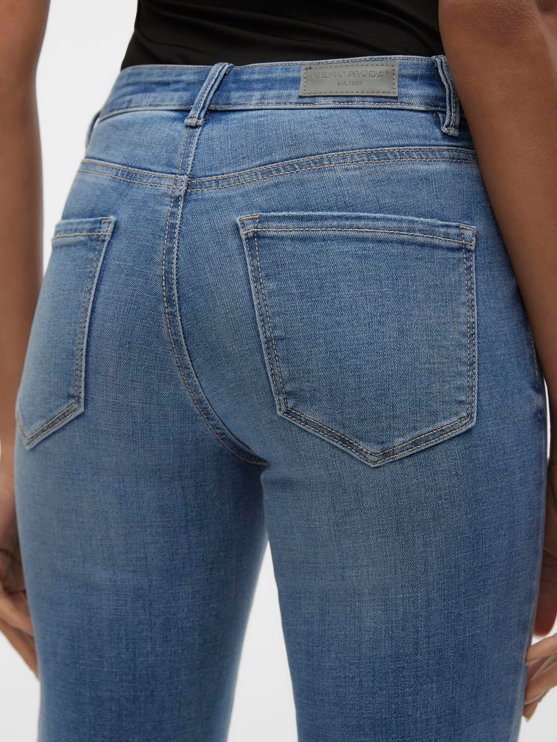 Vero Moda VMFLASH Krój prosty Jeans -Medium Blue Denim - 10306823