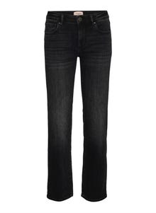 Vero Moda VMFLASH Middels høyt snitt Straight Fit Jeans -Black Denim - 10306825