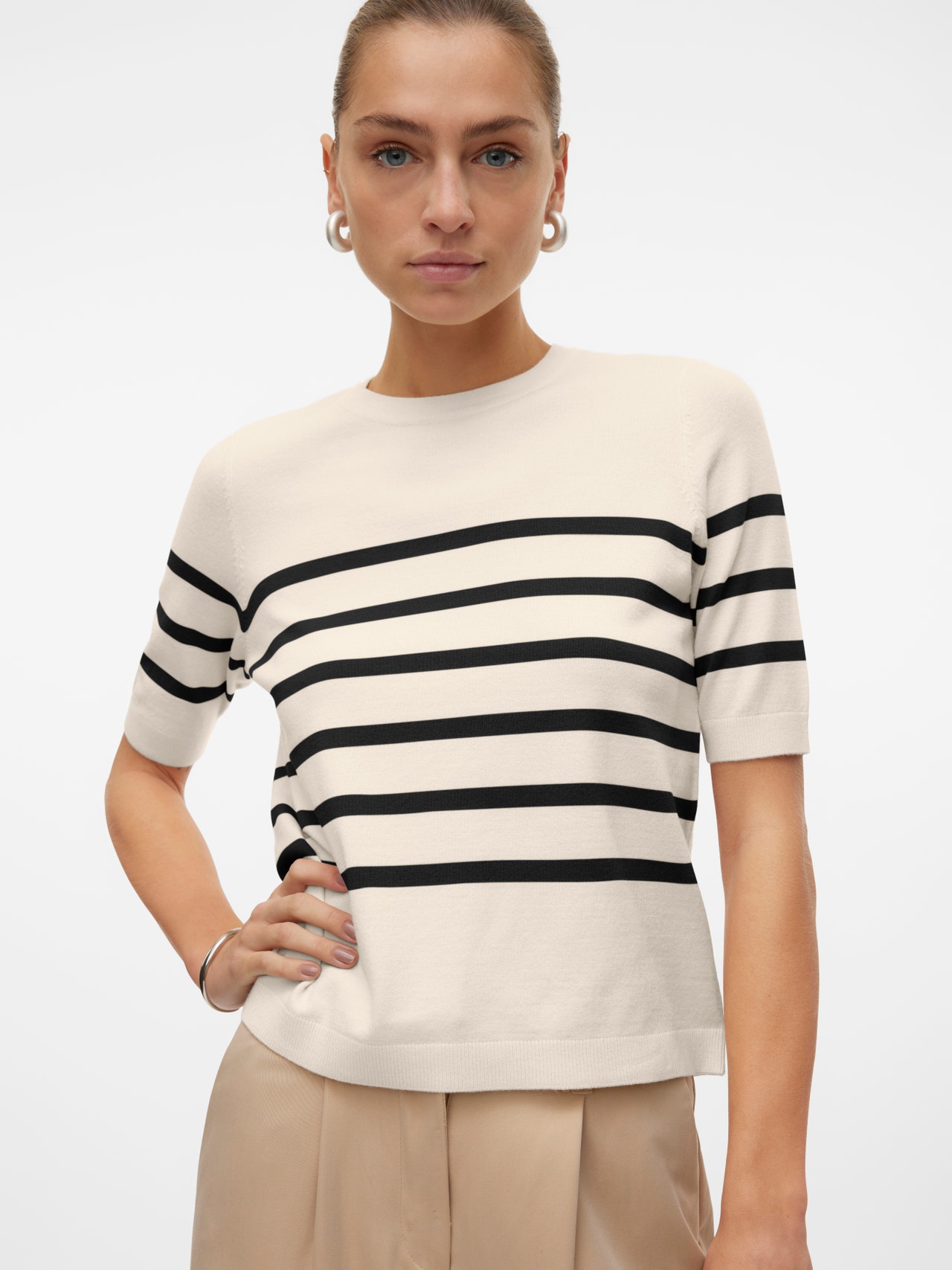 Vero Moda Curve Strickpullover VMCBOOM LS O-NECK PULLOVER GA NOOS CUR Vero Moda Curve Strickpullover VMCBOOM LS O-NECK PULLOVER GA NOOS CUR
