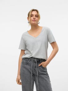 Vero Moda VMPANNA T-Shirt -Light Grey Melange - 10306849