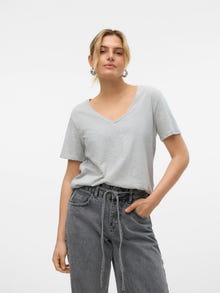 Vero Moda VMPANNA T-skjorte -Light Grey Melange - 10306849