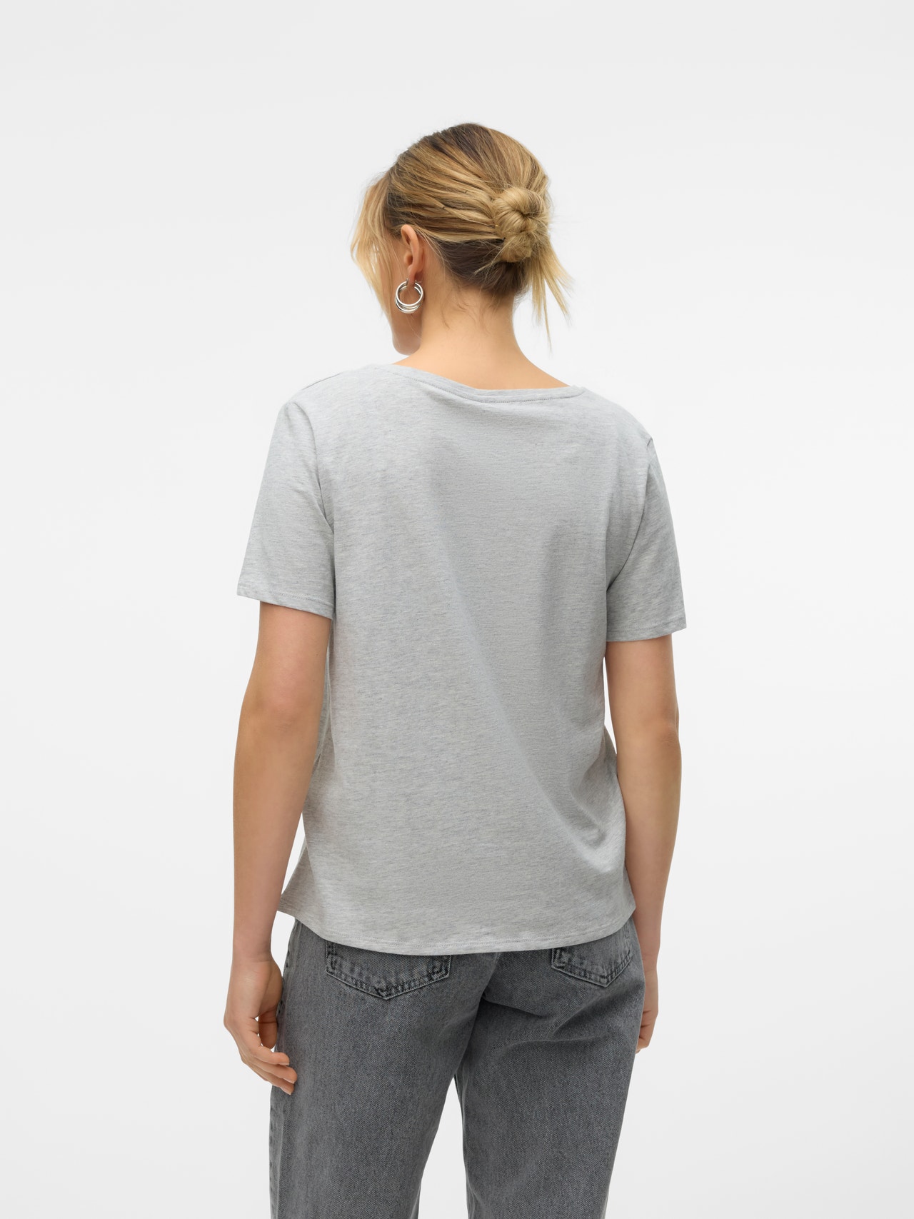 Vero Moda VMPANNA T-Shirt -Light Grey Melange - 10306849
