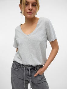 Vero Moda VMPANNA T-shirts -Light Grey Melange - 10306849