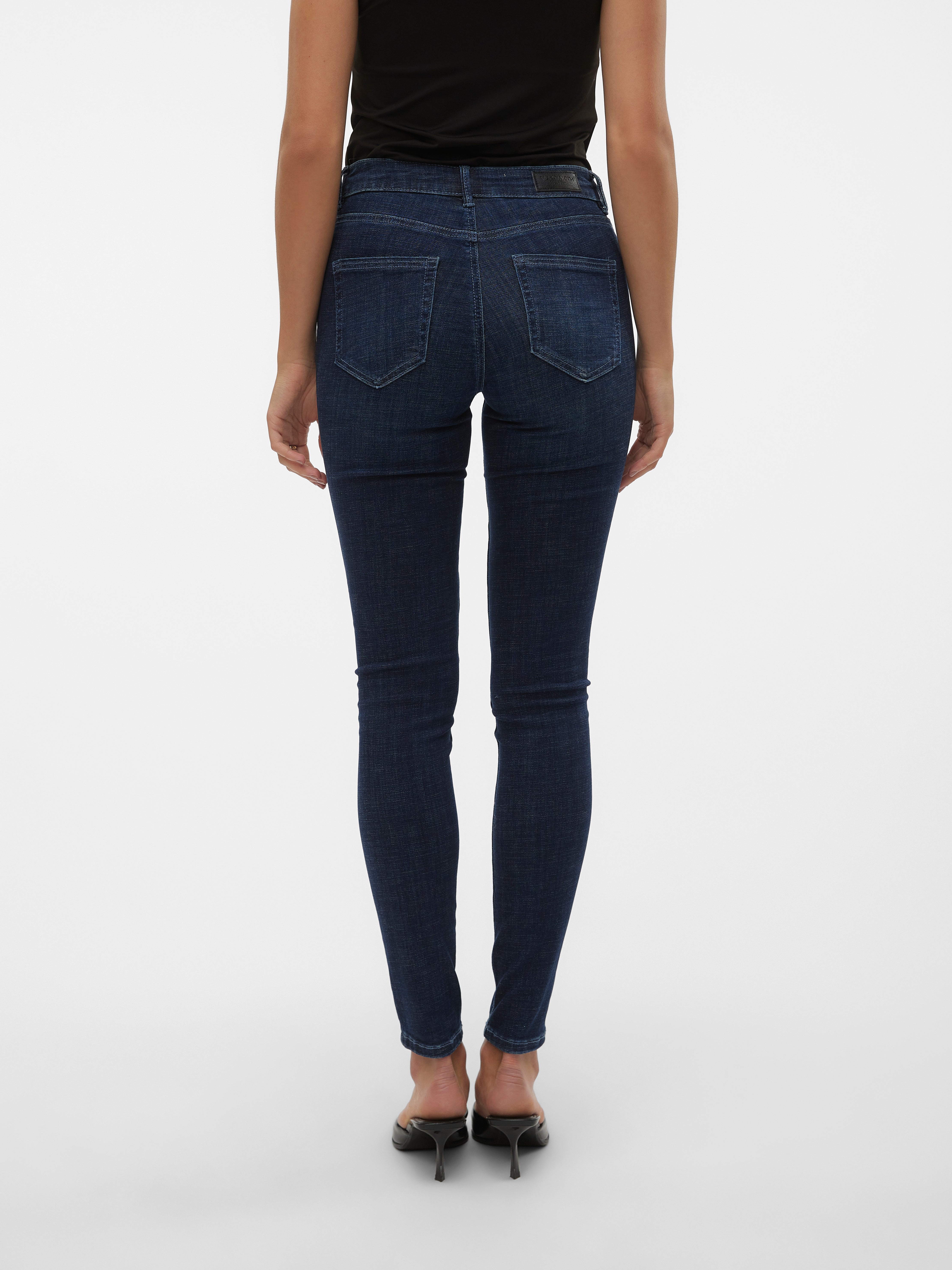 VMFLASH Skinny Fit Jeans | Dunkelblau | Vero Moda