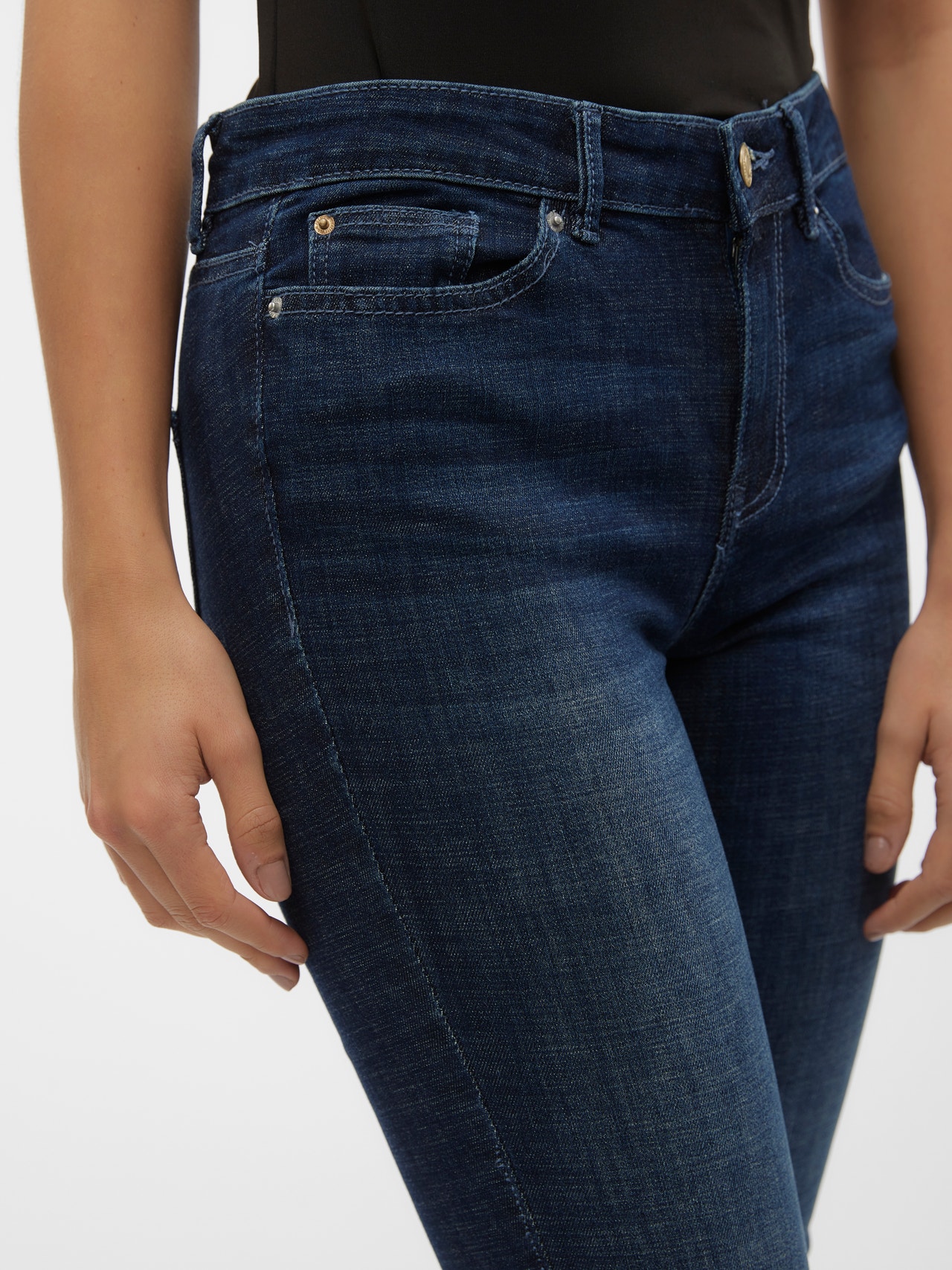 Vero Moda VMFLASH Skinny Fit Jeans -Dark Blue Denim - 10306876