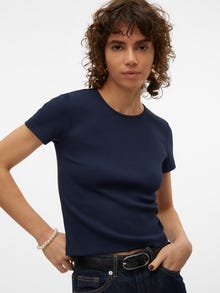 Vero Moda VMCHLOE T-Shirt -Navy Blazer - 10306894