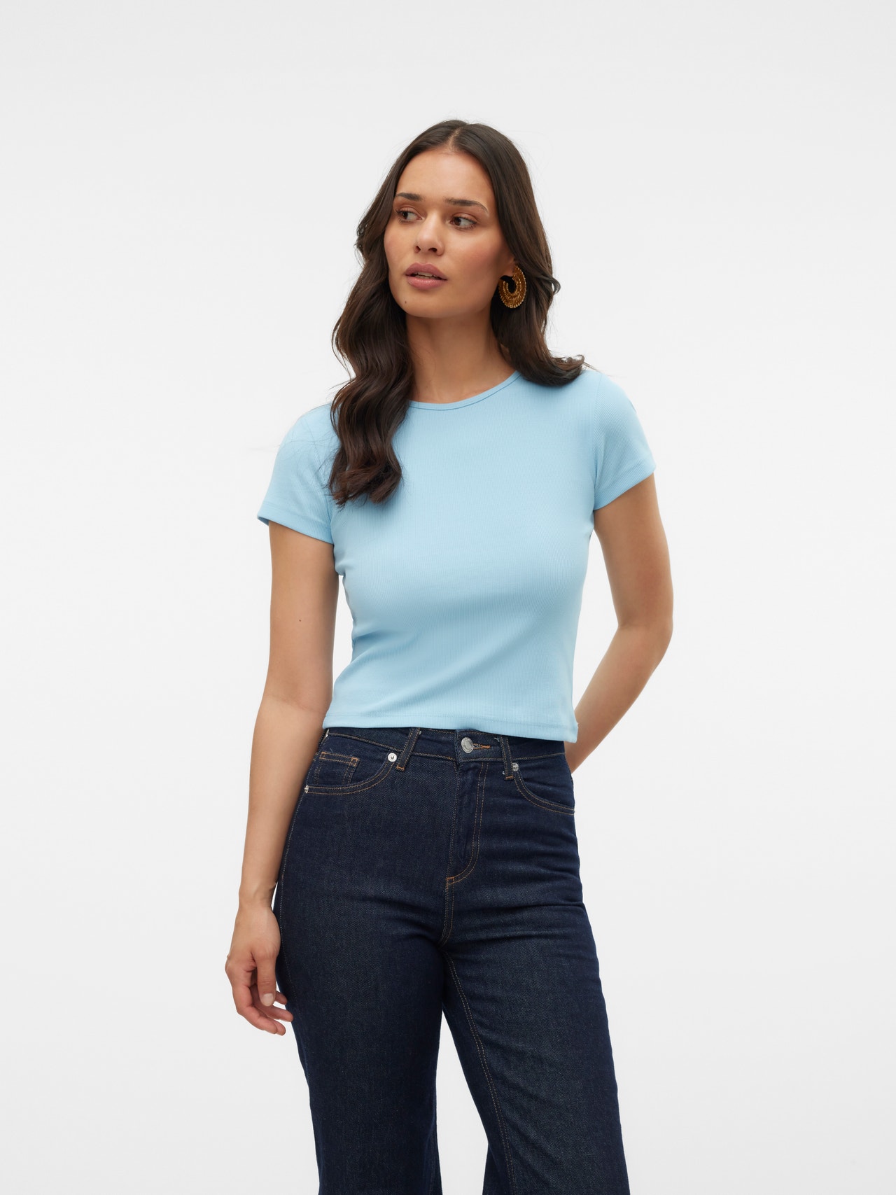 Vero Moda VMCHLOE T-Shirt -Cool Blue - 10306894