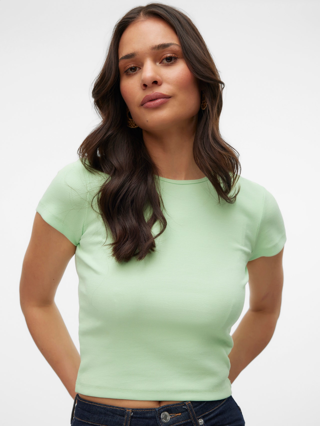 Vero Moda VMCHLOE T-Shirt -Pastel Green - 10306894