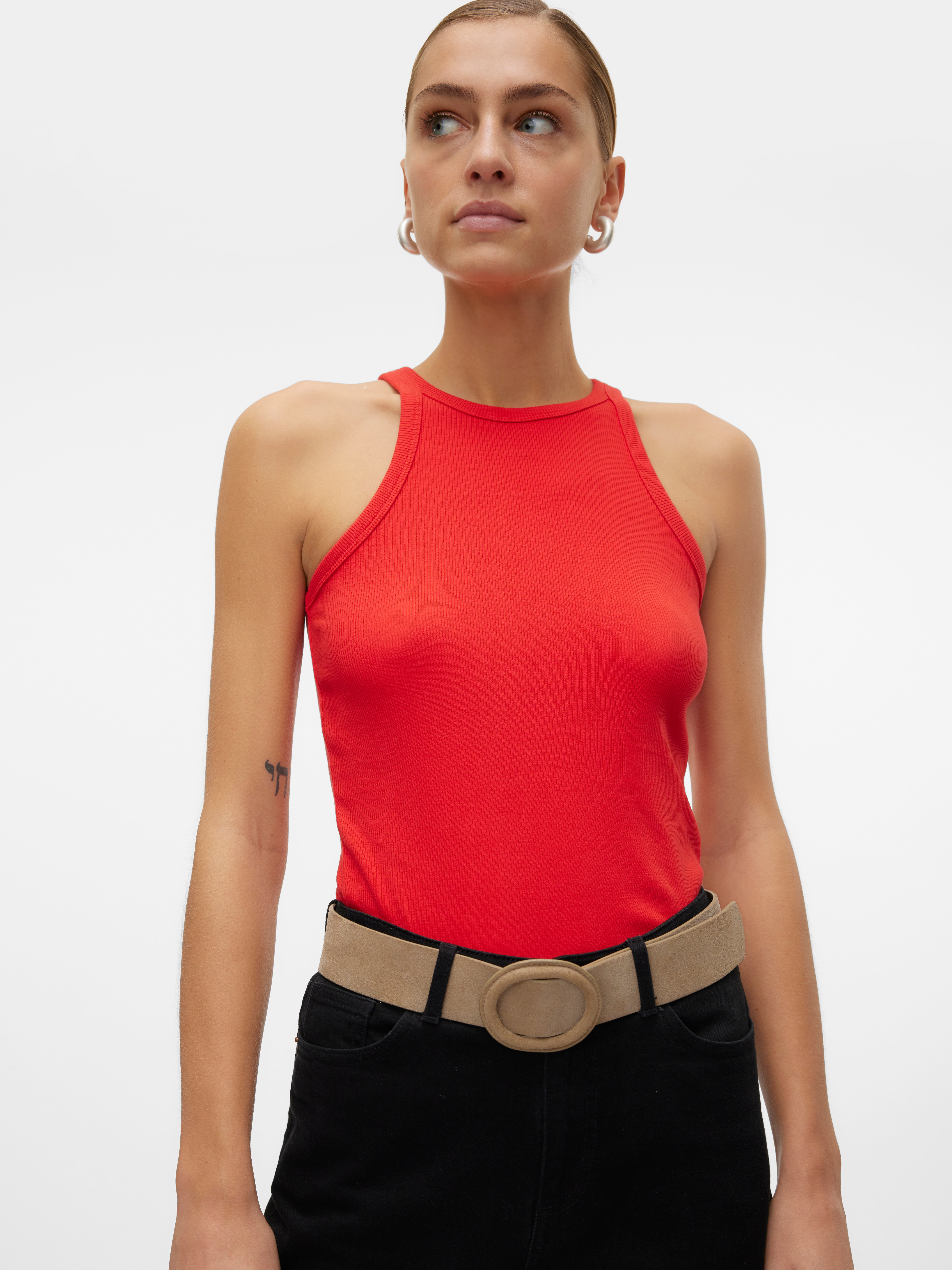 VMCHLOE T-Shirt | Dunkelrot | Vero Moda®