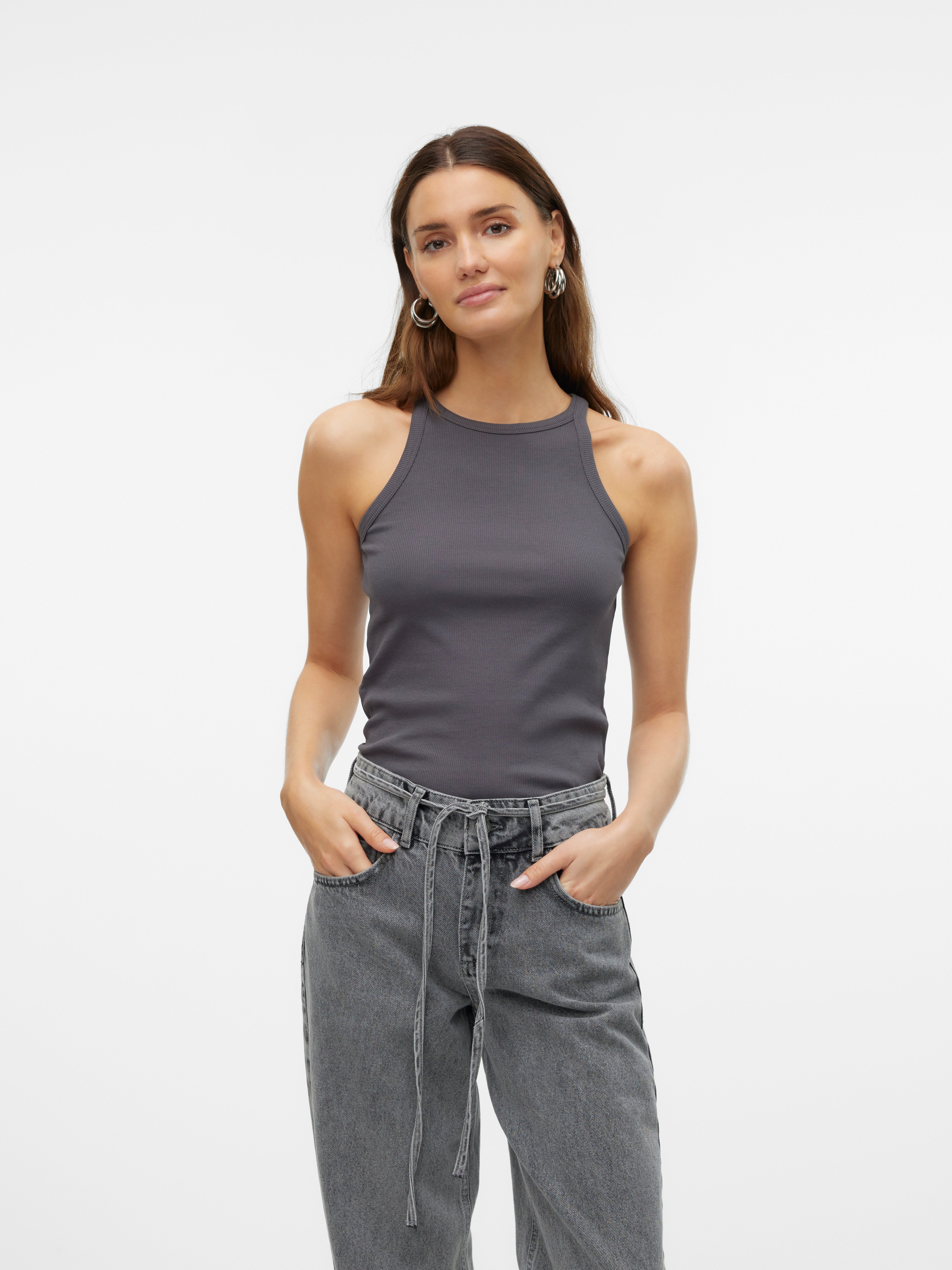 VMCHLOE T-Shirt | Dunkelgrau | Vero Moda®