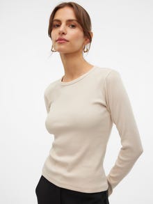 Vero Moda VMCHLOE T-Shirt -Oatmeal - 10306897