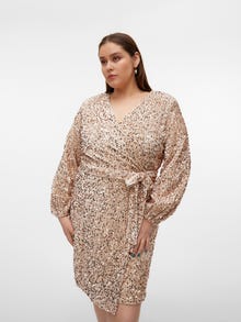 Vero Moda VMCBELLA Kort kjole -Pumice Stone - 10306930