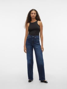 Vero Moda VMTESSA Høj talje Wide fit Jeans -Dark Blue Denim - 10306961