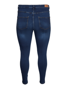 Vero Moda VMSOPHIA Hög midja Slim Fit Jeans -Dark Blue Denim - 10306984