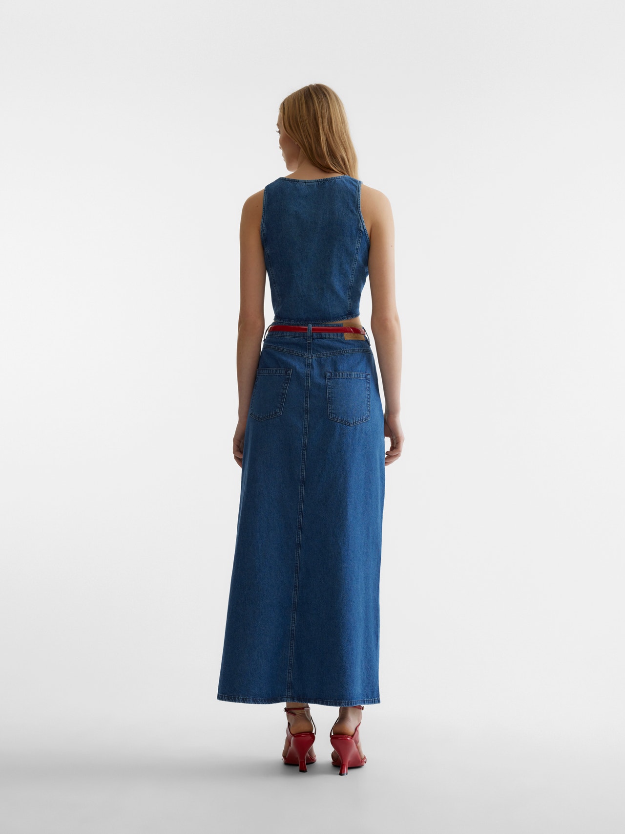 Vero Moda SOMETHINGNEW X THE ATELIER Tailored Waistcoat -Medium Blue Denim - 10306996