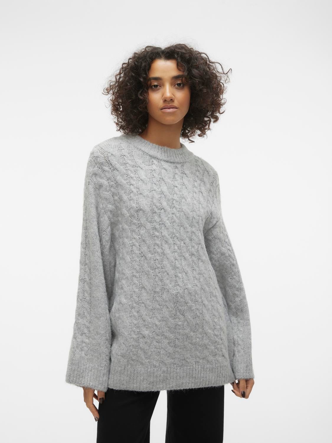 Knitted pullover | Light Grey | Vero Moda®