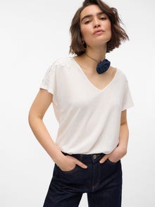 Vero Moda VMILSA T-shirt -Snow White - 10307213