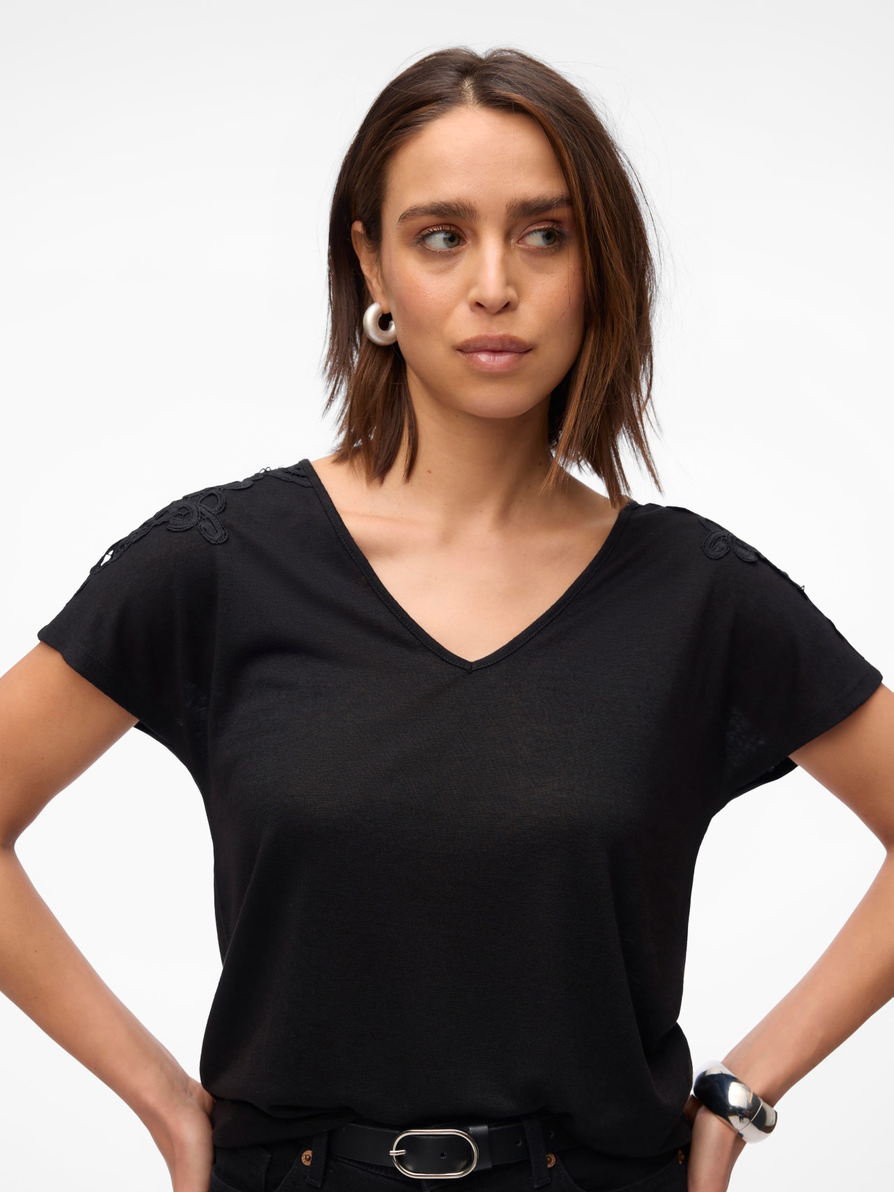 Vero Moda VMILSA T-Shirt -Black - 10307213