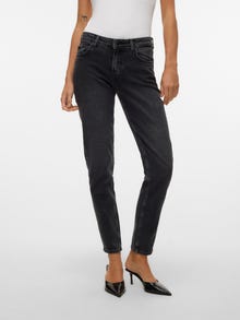 Vero Moda VMMARRY Niedrige Taille Hohe Taille Jeans -Black Denim - 10307236