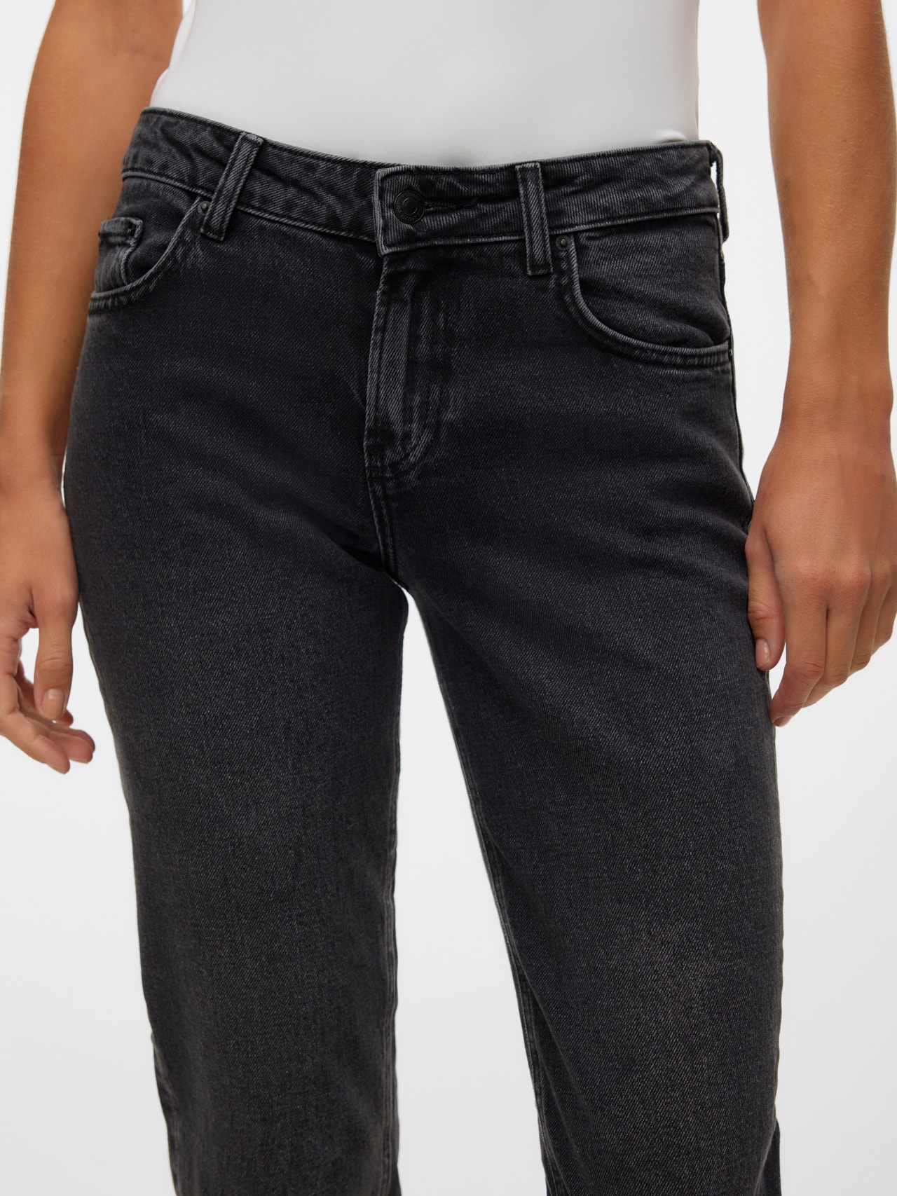 Vero Moda VMMARRY Lav talje Mom fit Jeans -Black Denim - 10307236