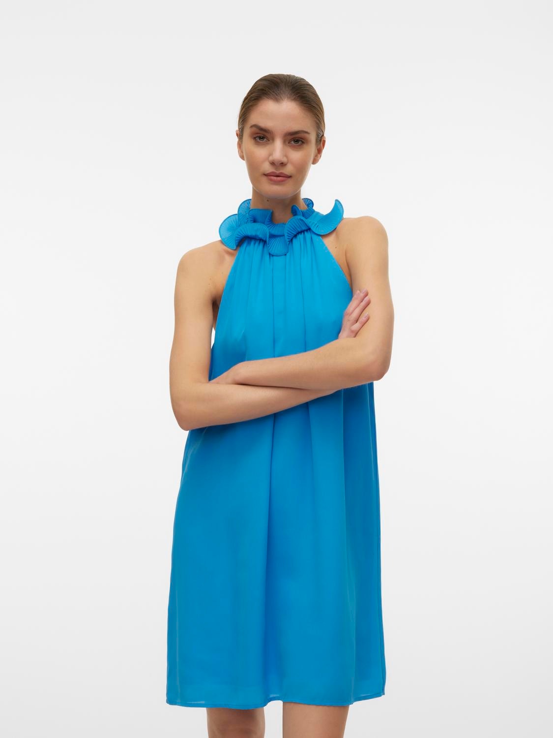 Vero Moda VMMERA Kurzes Kleid -Ibiza Blue - 10307309