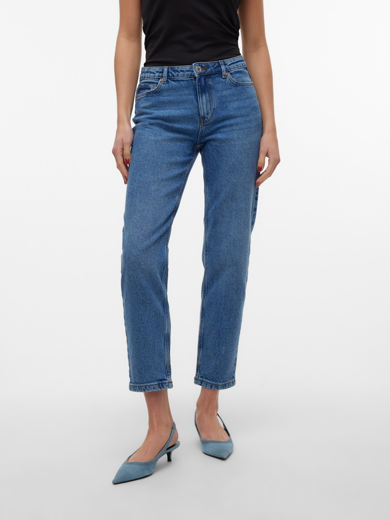 Vero Moda VMKYLA Gerade geschnitten Jeans -Medium Blue Denim - 10307321