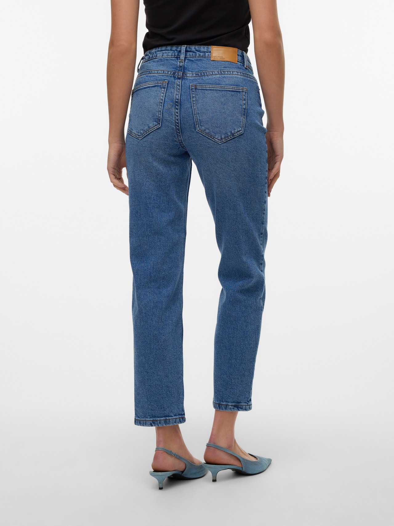 Vero Moda VMKYLA Mid Rise Gerade geschnitten Jeans -Medium Blue Denim - 10307321
