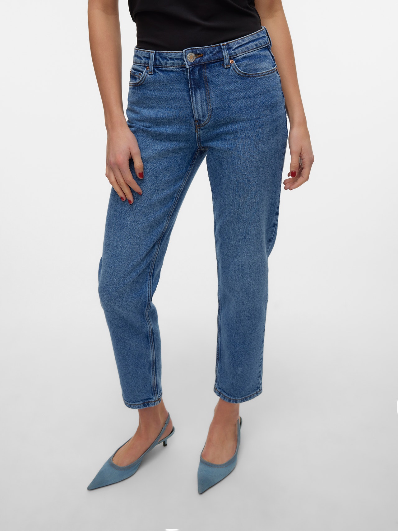 Vero Moda VMKYLA Straight Fit Jeans -Medium Blue Denim - 10307321