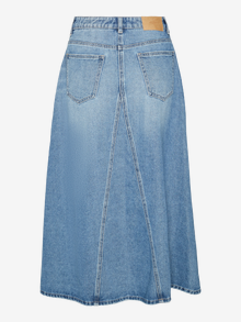 Vero Moda VMGINA Høj talje Lang nederdel -Medium Blue Denim - 10307493